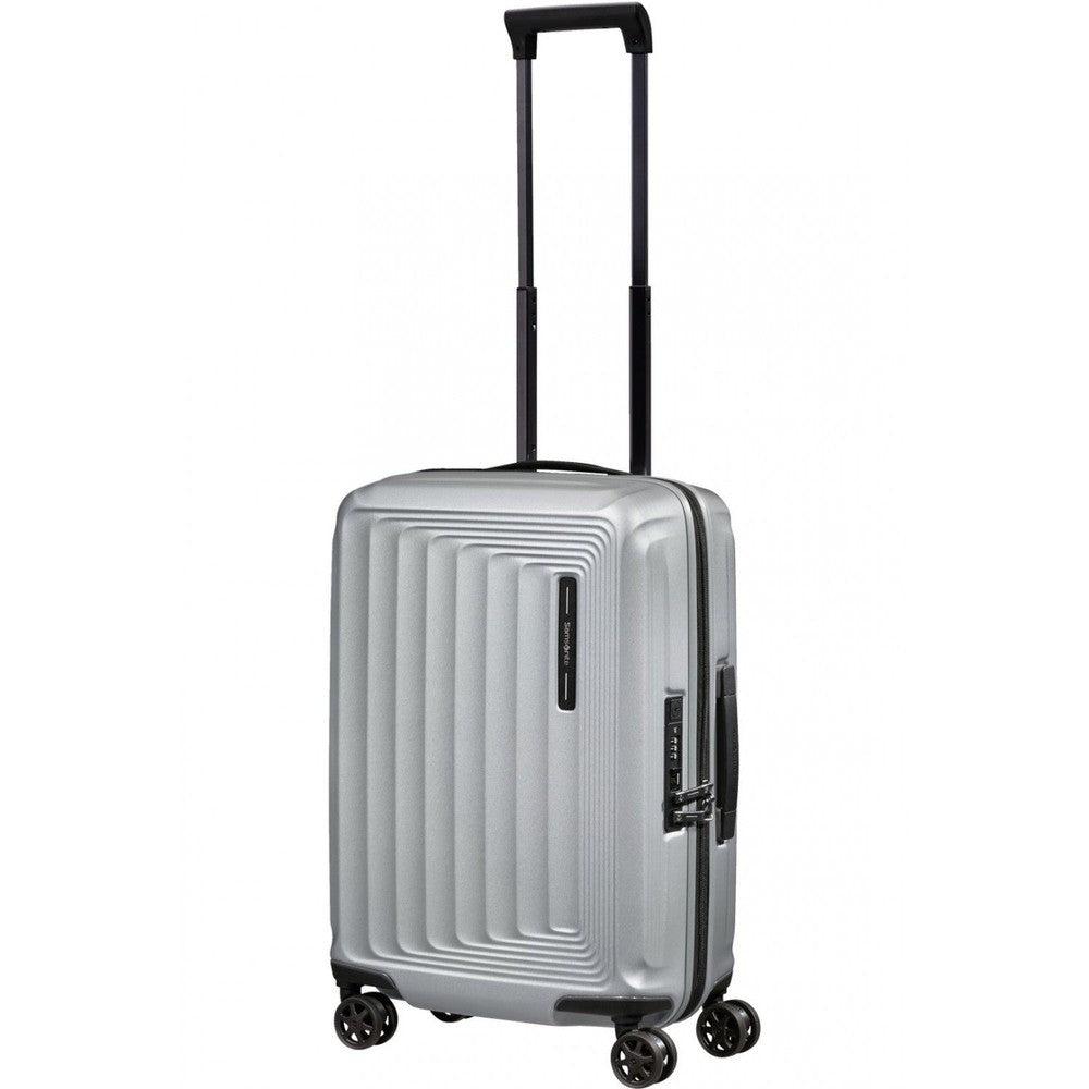 Samsonite NUON utvidbar Kabin koffert 55 cm Matt Silver-Harde kofferter-BagBrokers