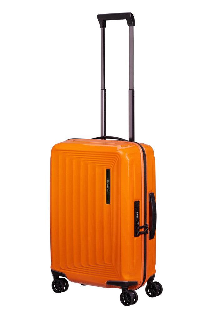 Samsonite NUON utvidbar Kabin koffert 55 cm Papaya Orange-Harde kofferter-BagBrokers