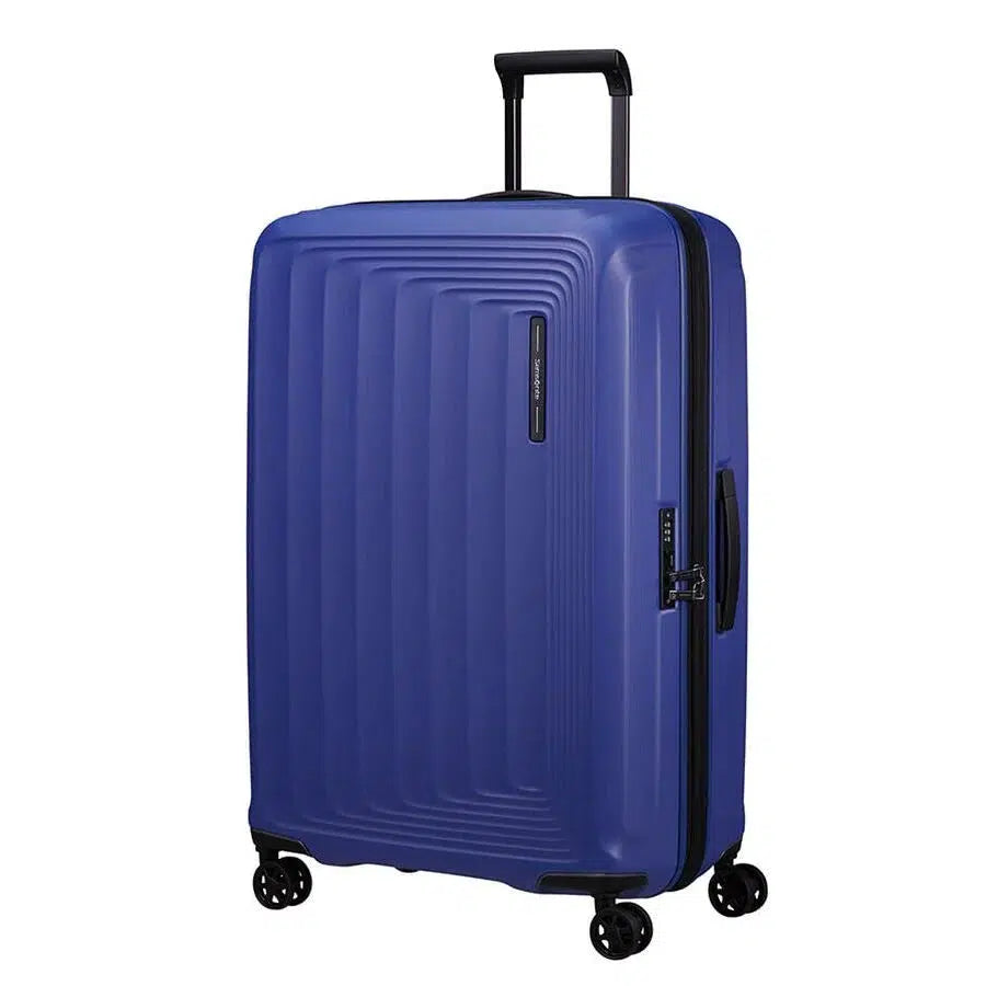 Samsonite NUON utvidbar stor koffert 75 cm Matt Nautical Blue-Harde kofferter-BagBrokers