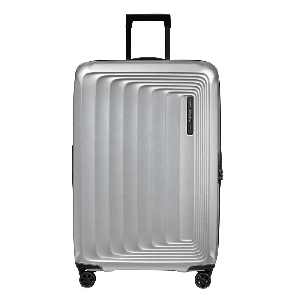 Samsonite NUON utvidbar stor koffert 75 cm Matt Silver-Harde kofferter-BagBrokers