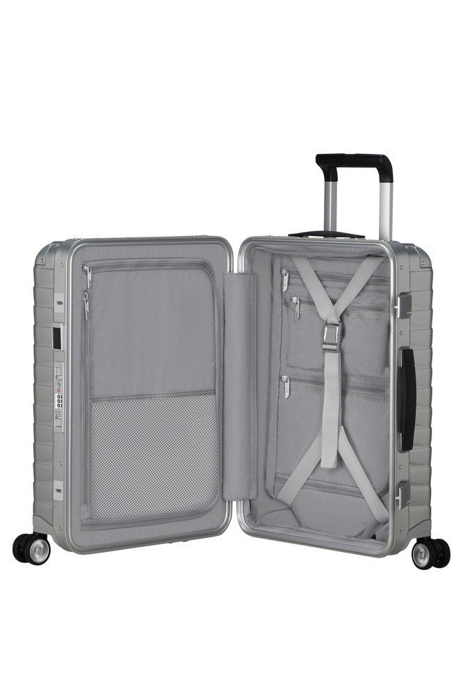 Samsonite PROXIS ALU kabinkoffert 55 cm 4 hjul Aluminium-Harde kofferter-BagBrokers