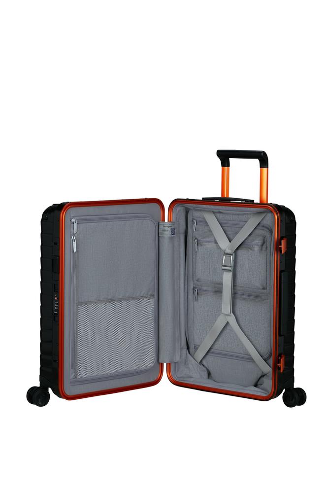 Samsonite PROXIS ALU kabinkoffert 55 cm 4 hjul Aluminium Graphite/Apricot-Harde kofferter-BagBrokers