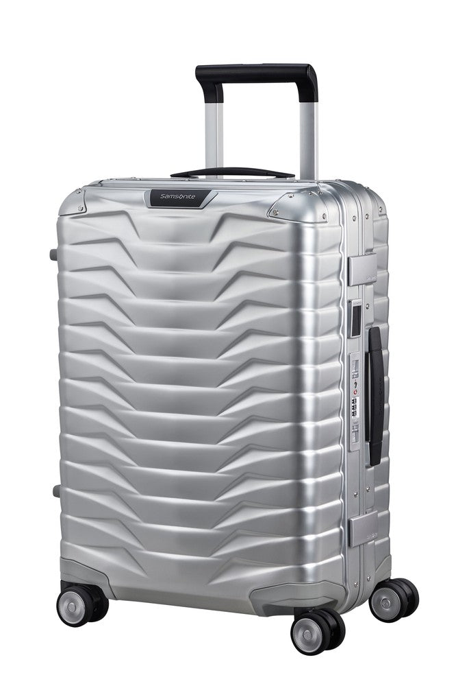 Samsonite PROXIS ALU kabinkoffert 55 cm 4 hjul Aluminium-Harde kofferter-BagBrokers