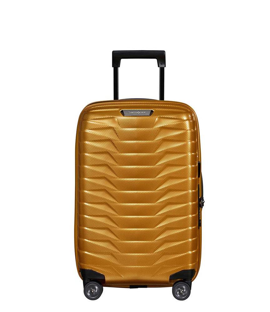 Samsonite PROXIS Utvidbar Smal kabinkoffert 35 cm bredde med 4 hjul Honey Gold-Harde kofferter-BagBrokers