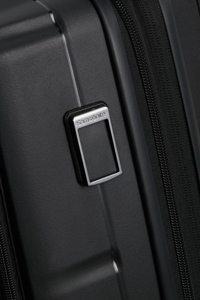 Samsonite Paralux Utvidbar kabinkoffert med dobbel inngang 55 cm Black-Harde kofferter-BagBrokers
