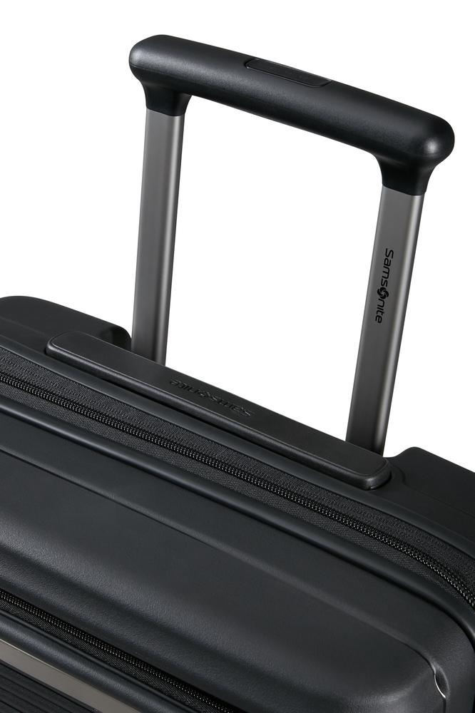 Samsonite Paralux Utvidbar kabinkoffert med dobbel inngang 55 cm Black-Harde kofferter-BagBrokers