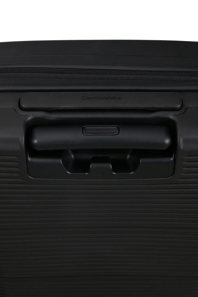 Samsonite Paralux Utvidbar kabinkoffert med dobbel inngang 55 cm Black-Harde kofferter-BagBrokers