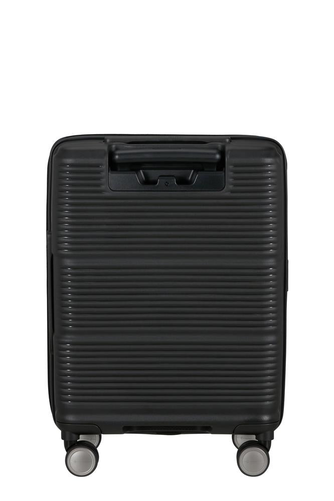 Samsonite Paralux Utvidbar kabinkoffert med dobbel inngang 55 cm Black-Harde kofferter-BagBrokers