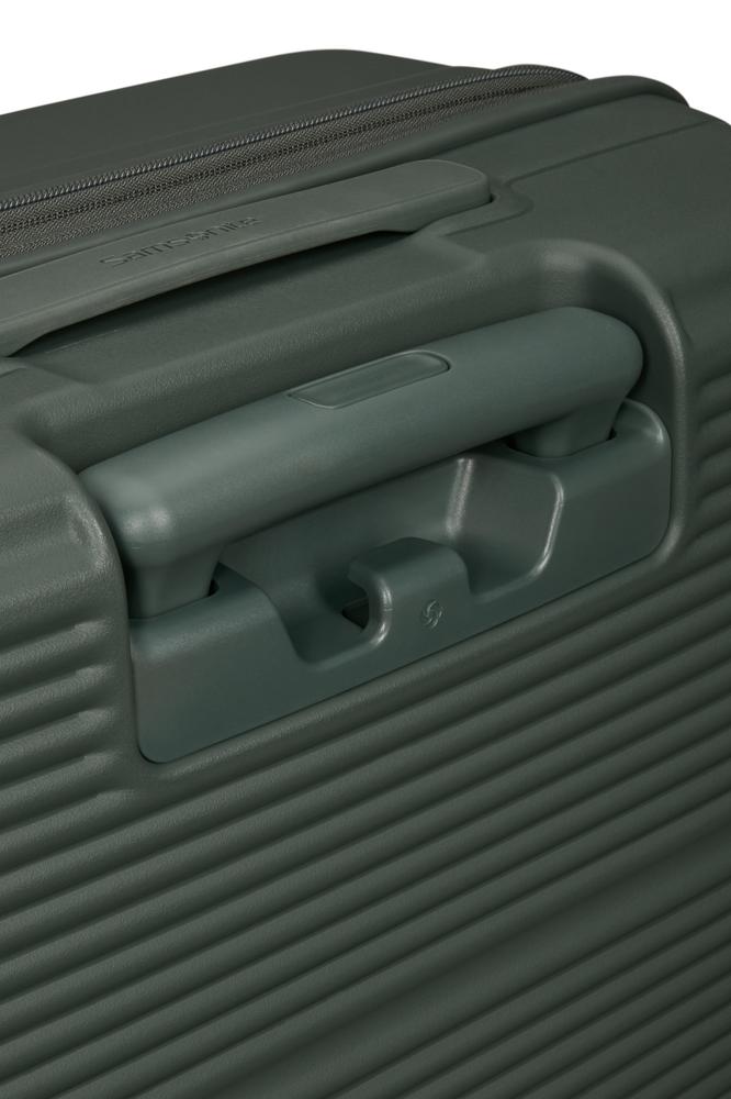 Samsonite Paralux Utvidbar kabinkoffert med dobbel inngang 55 cm Oliven-Harde kofferter-BagBrokers