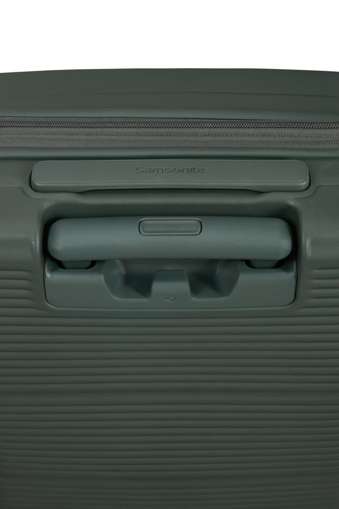 Samsonite Paralux Utvidbar kabinkoffert med dobbel inngang 55 cm Oliven-Harde kofferter-BagBrokers