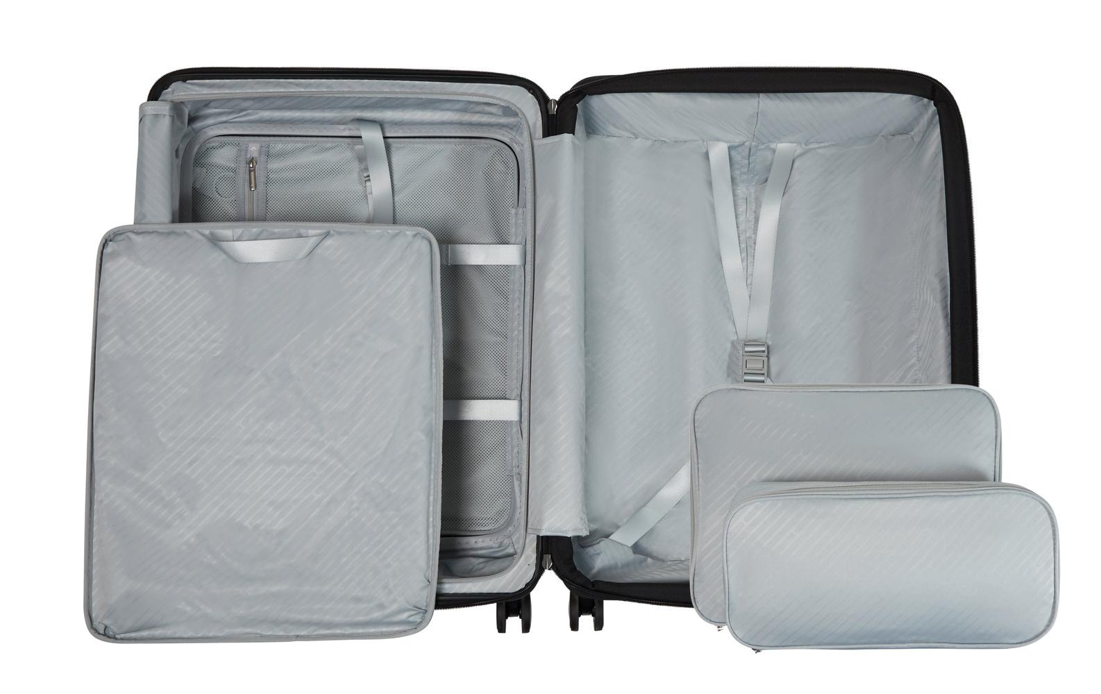 Samsonite Paralux Utvidbar koffert med dobbel inngang 67 cm Black-Harde kofferter-BagBrokers