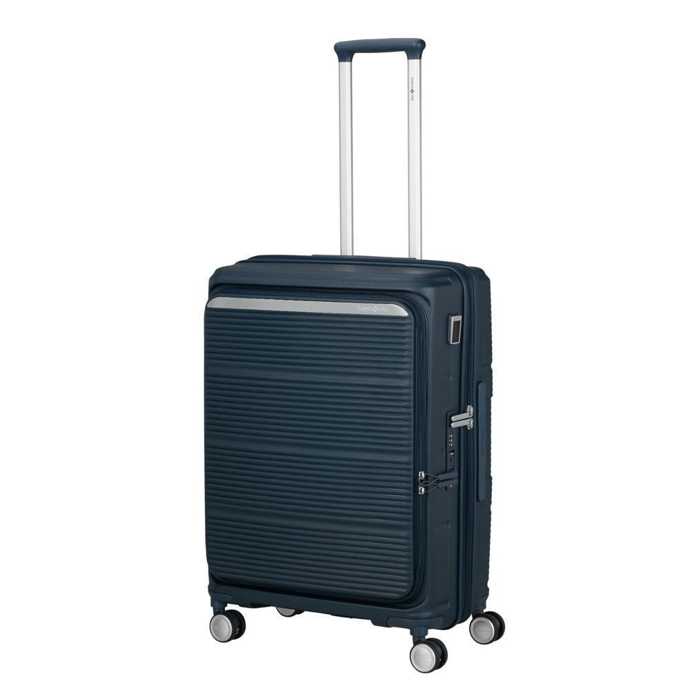 Samsonite Paralux Utvidbar koffert med dobbel inngang 67 cm Midnight Navy-Harde kofferter-BagBrokers