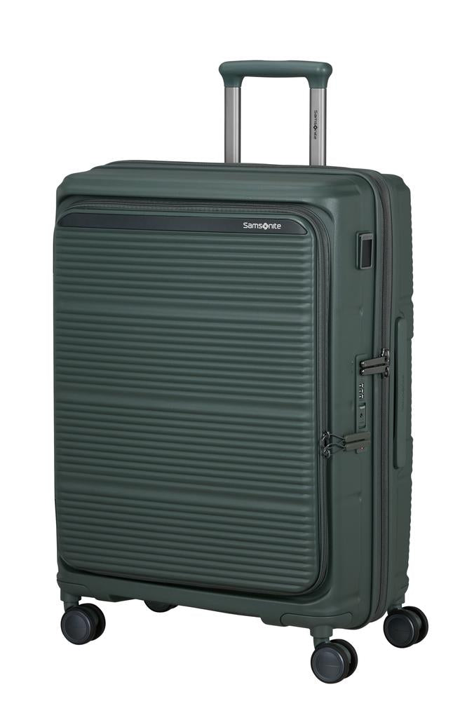 Samsonite Paralux Utvidbar koffert med dobbel inngang 67 cm Oliven-Harde kofferter-BagBrokers