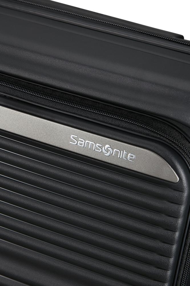 Samsonite Paralux Utvidbar koffert med dobbel inngang 75 cm Black-Harde kofferter-BagBrokers