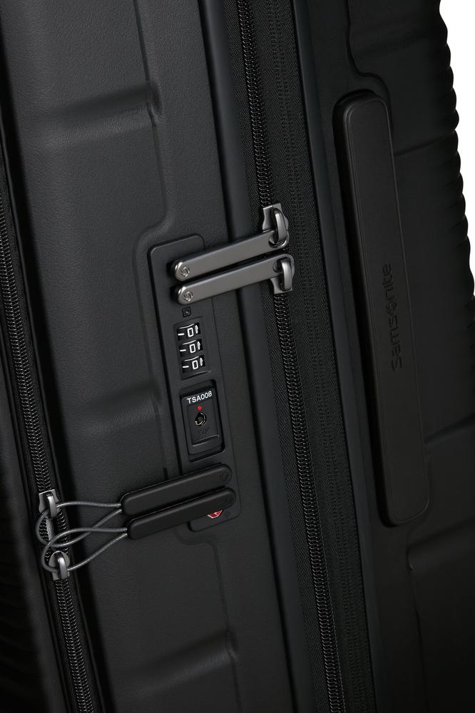 Samsonite Paralux Utvidbar koffert med dobbel inngang 75 cm Black-Harde kofferter-BagBrokers