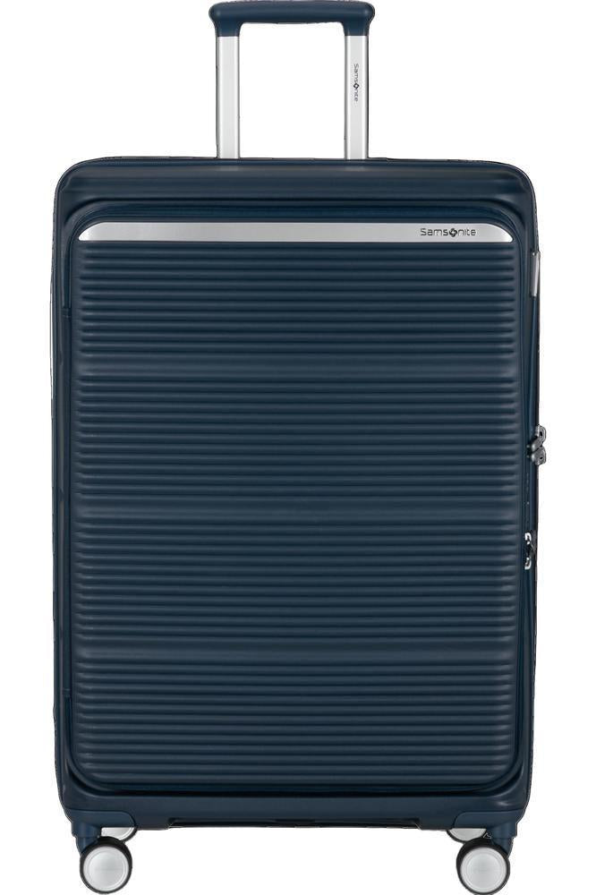 Samsonite Paralux Utvidbar koffert med dobbel inngang 75 cm Midnight Navy-Harde kofferter-BagBrokers