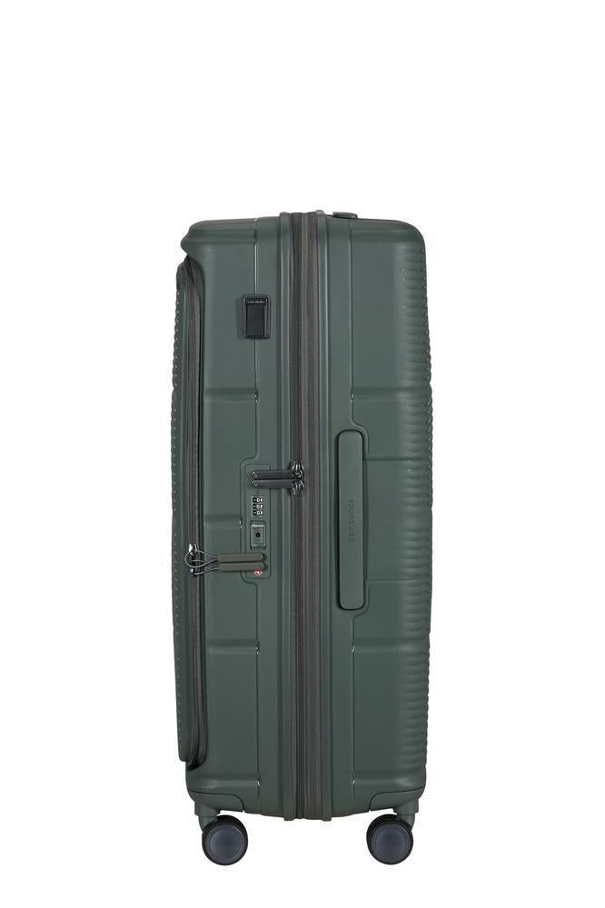 Samsonite Paralux Utvidbar koffert med dobbel inngang 75 cm Oliven-Harde kofferter-BagBrokers