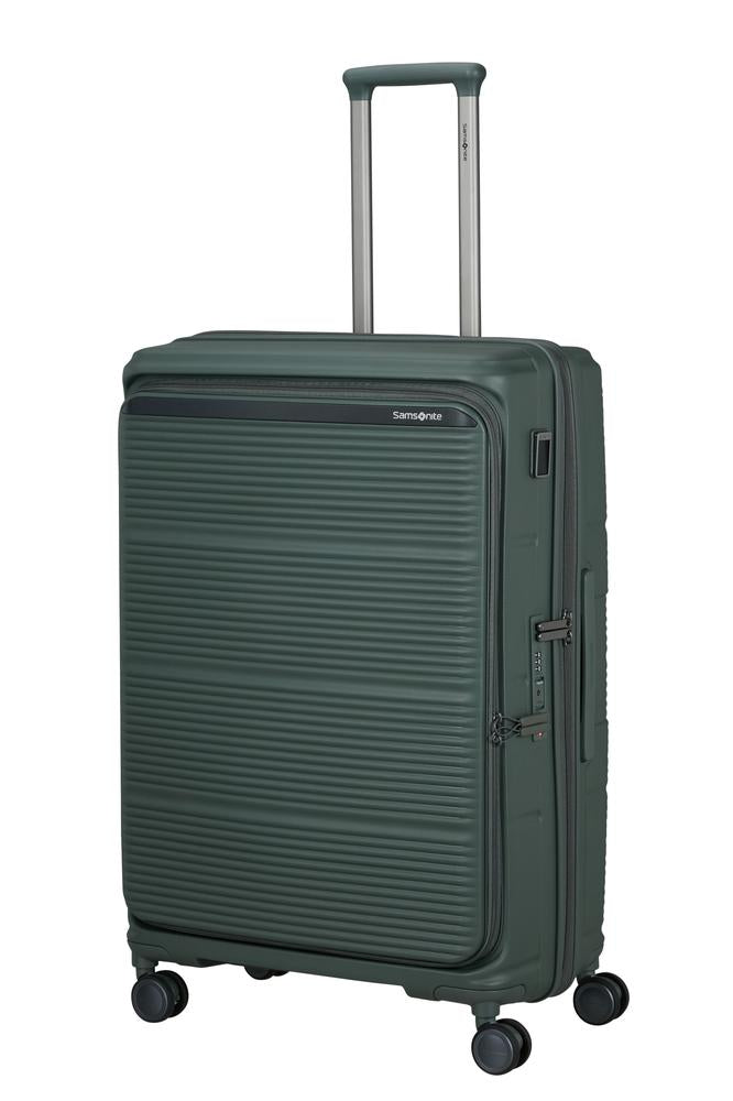 Samsonite Paralux Utvidbar koffert med dobbel inngang 75 cm Oliven-Harde kofferter-BagBrokers