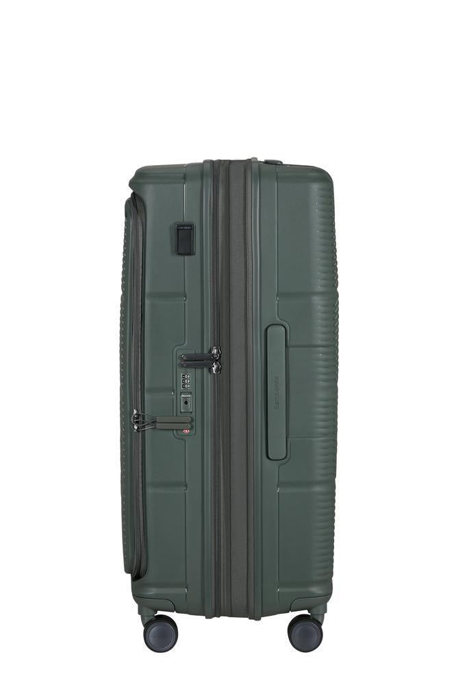Samsonite Paralux Utvidbar koffert med dobbel inngang 75 cm Oliven-Harde kofferter-BagBrokers