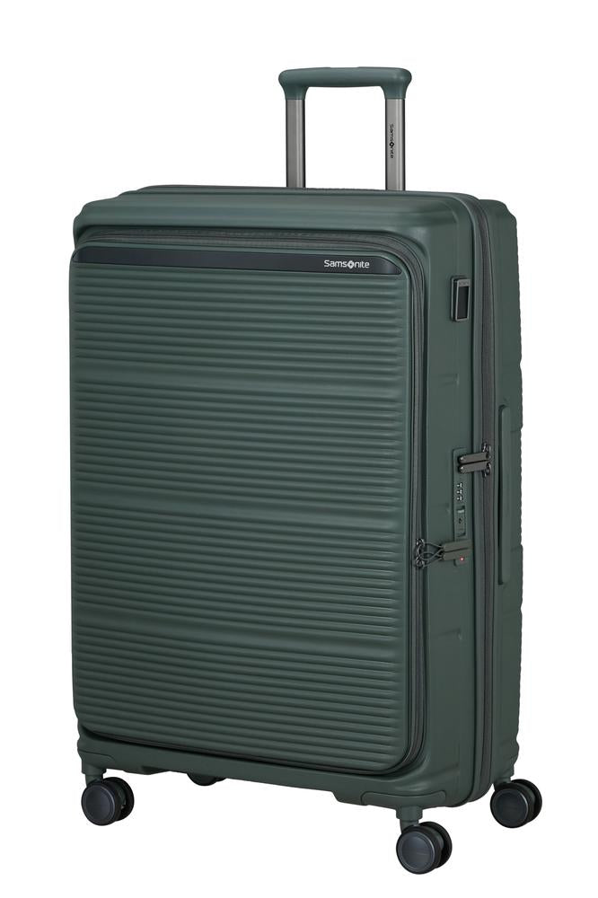 Samsonite Paralux Utvidbar koffert med dobbel inngang 75 cm Oliven-Harde kofferter-BagBrokers