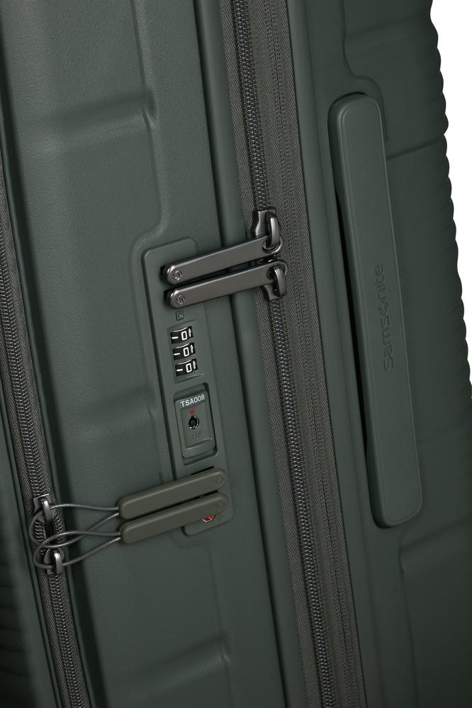 Samsonite Paralux Utvidbar koffert med dobbel inngang 75 cm Oliven-Harde kofferter-BagBrokers