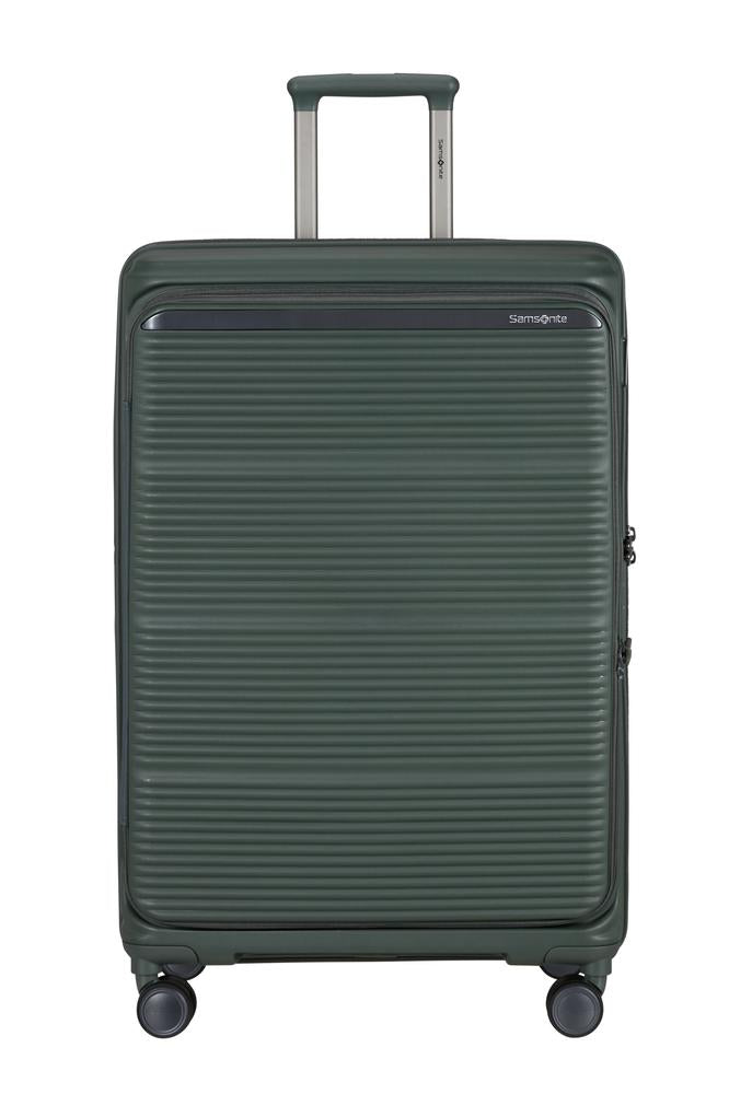 Samsonite Paralux Utvidbar koffert med dobbel inngang 75 cm Oliven-Harde kofferter-BagBrokers