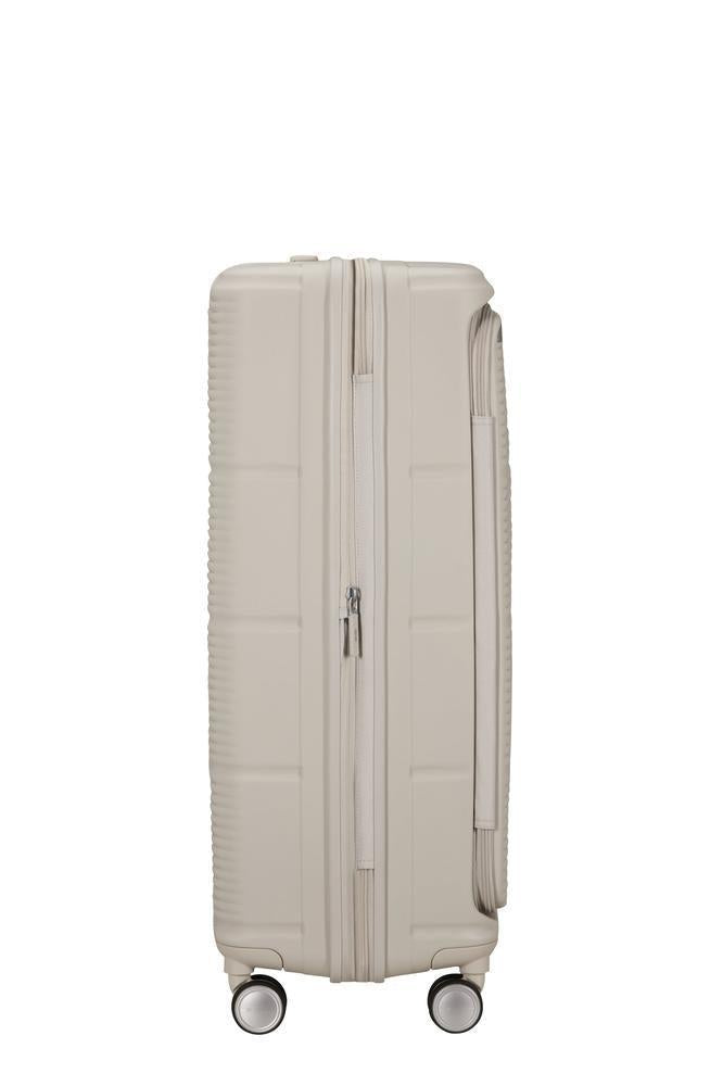 Samsonite Paralux Utvidbar koffert med dobbel inngang 75 cm Stone Grey-Harde kofferter-BagBrokers