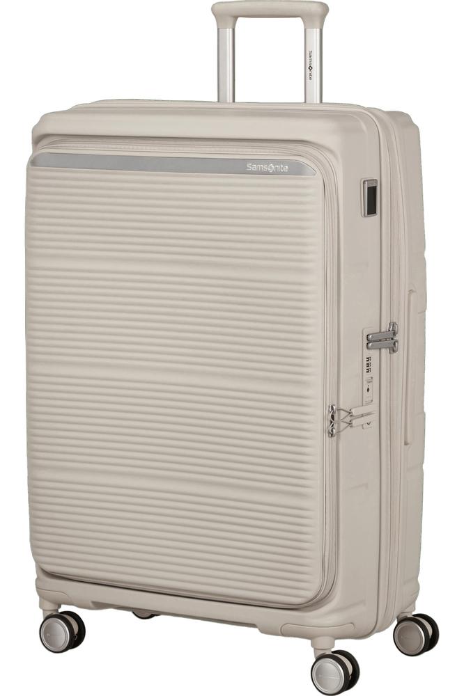 Samsonite Paralux Utvidbar koffert med dobbel inngang 75 cm Stone Grey-Harde kofferter-BagBrokers