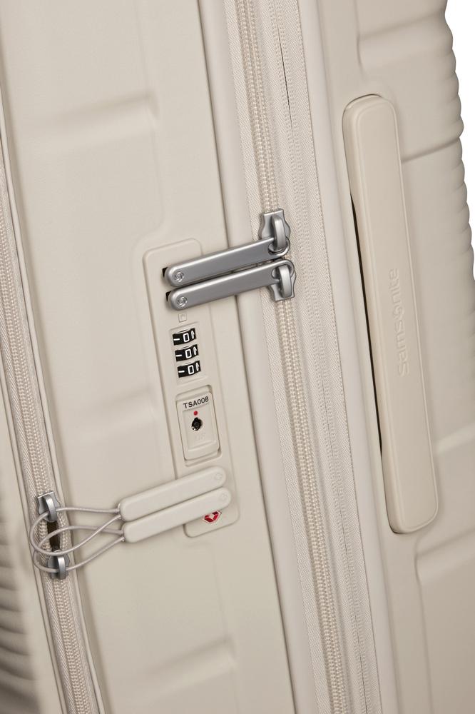 Samsonite Paralux Utvidbar koffert med dobbel inngang 75 cm Stone Grey-Harde kofferter-BagBrokers