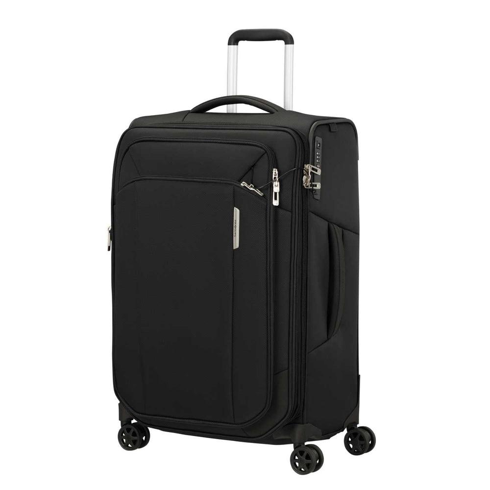 Samsonite RESPARK ekspanderende medium koffert 67 cm/ 92 liter Ozone Black-Myke kofferter-BagBrokers