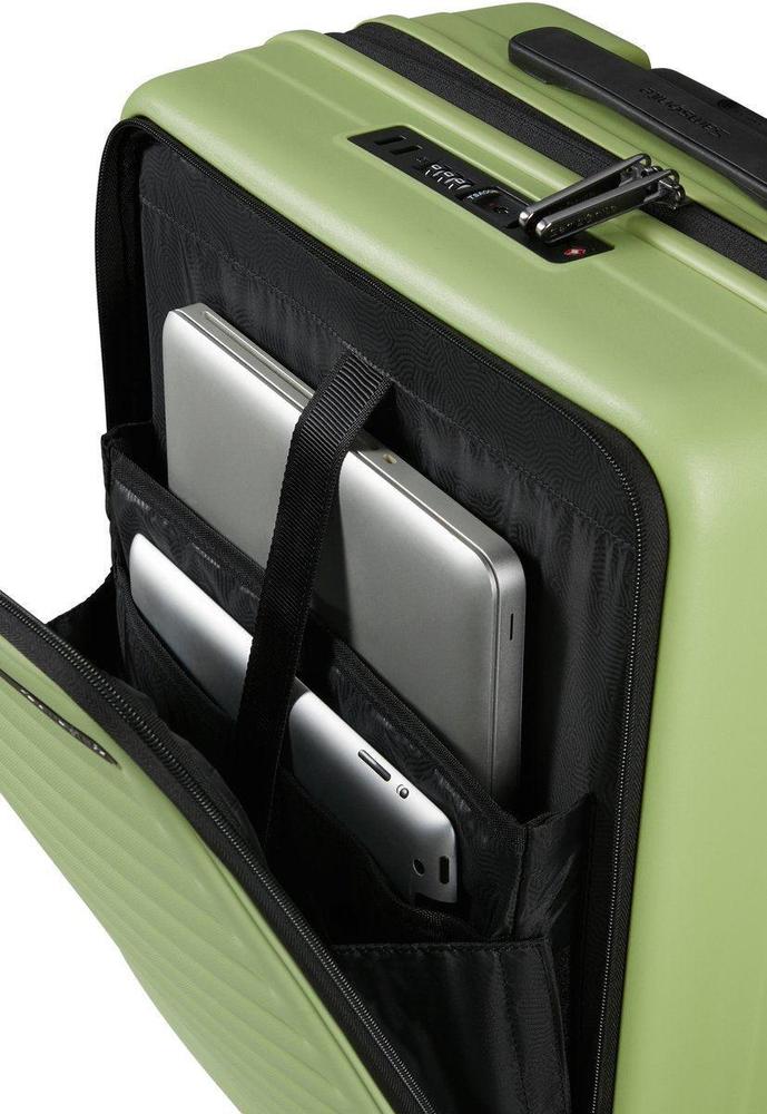 Samsonite RESTACKD utvidbar PC kabinkoffert 55 cm Wasabi-Harde kofferter-BagBrokers