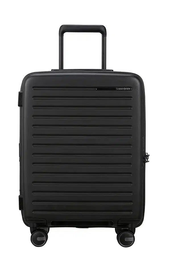 Samsonite RESTACKD utvidbar kabinkoffert 55 cm Black-Harde kofferter-BagBrokers