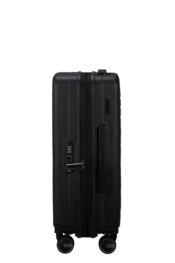 Samsonite RESTACKD utvidbar kabinkoffert 55 cm Black-Harde kofferter-BagBrokers