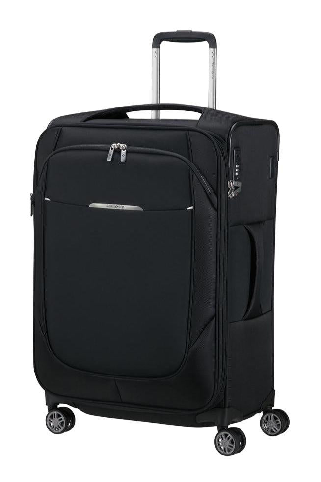 Samsonite Re-Lite myk Utvidbar koffert med 4 hjul 67 cm Svart-Myke kofferter-BagBrokers
