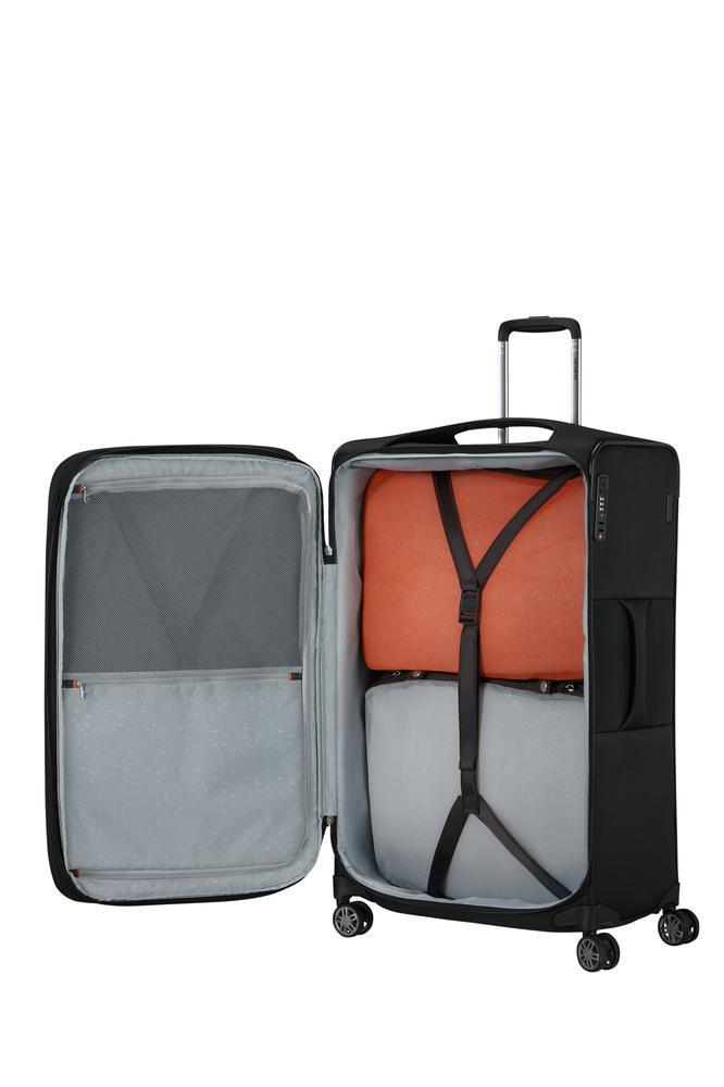 Samsonite Re-Lite myk Utvidbar koffert med 4 hjul 78 cm Svart-Myke kofferter-BagBrokers