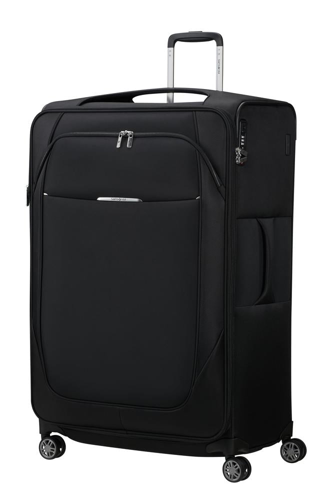 Samsonite Re-Lite myk Utvidbar koffert med 4 hjul 83 cm Svart-Myke kofferter-BagBrokers