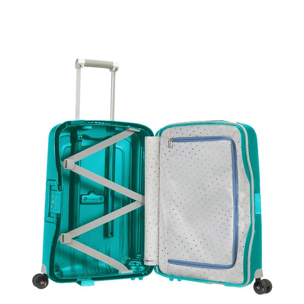 Samsonite S'Cure hard kabin koffert 55 cm/34L Aqua Blue-Harde kofferter-BagBrokers
