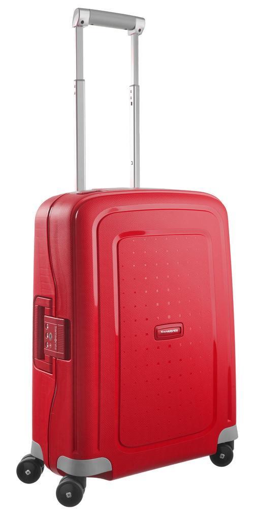 Samsonite S'Cure hard kabin koffert 55 cm/34L Crimson Red-Harde kofferter-BagBrokers