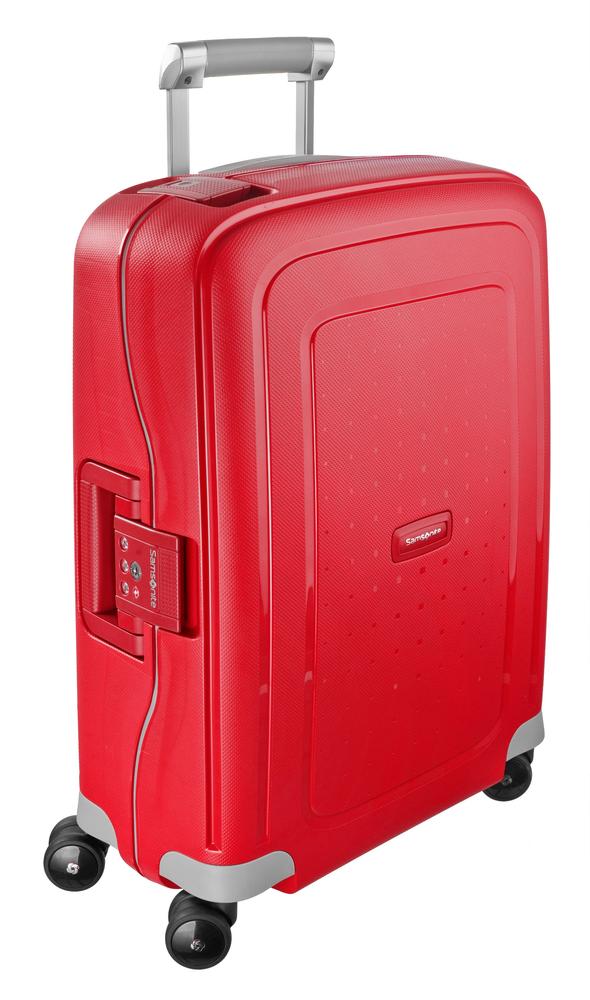 Samsonite S'Cure hard kabin koffert 55 cm/34L Crimson Red-Harde kofferter-BagBrokers
