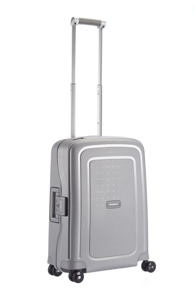 Samsonite S'Cure hard kabin koffert 55 cm/34L Sølv-Harde kofferter-BagBrokers