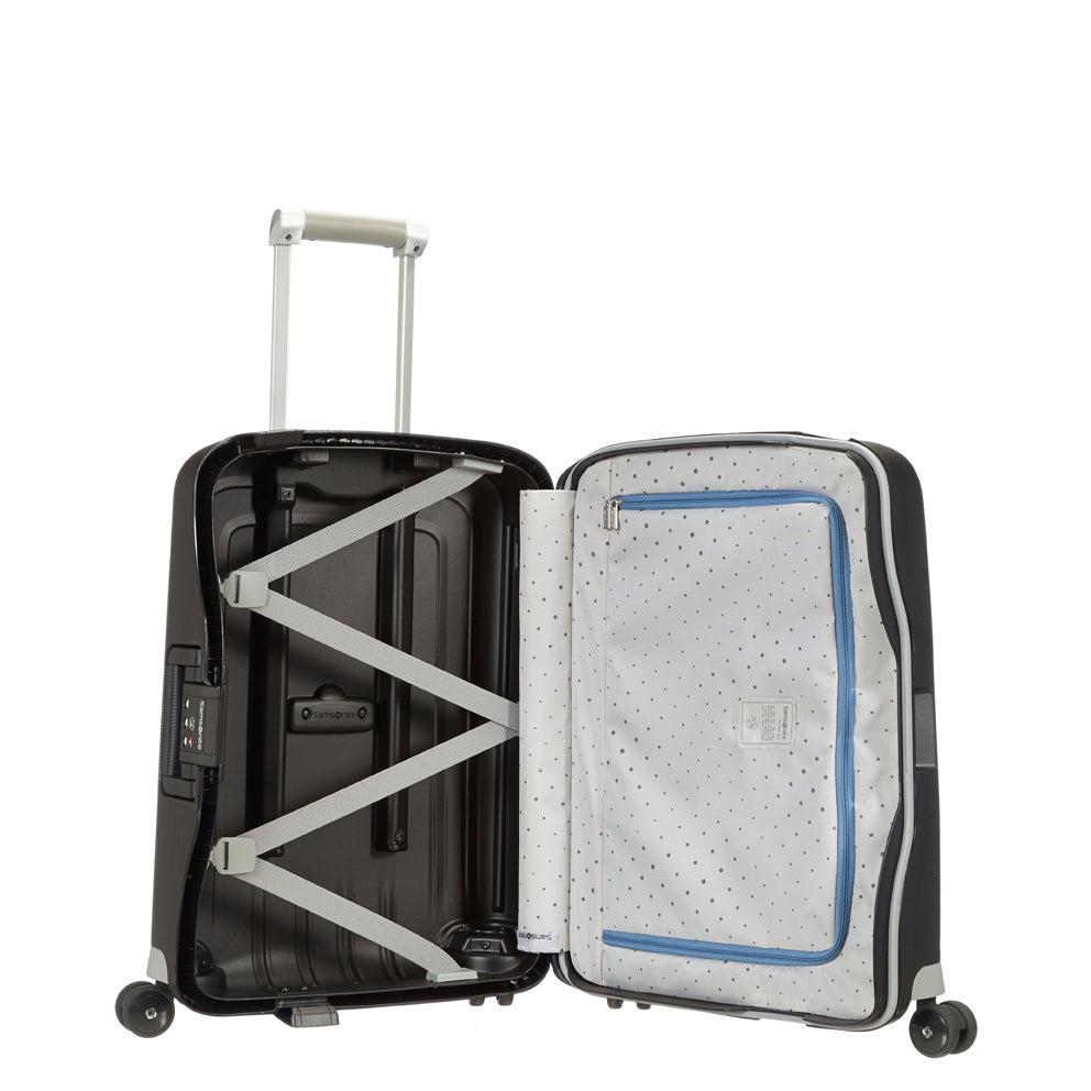 Samsonite S'Cure hard kabin koffert 55 cm/34L Svart-Harde kofferter-BagBrokers