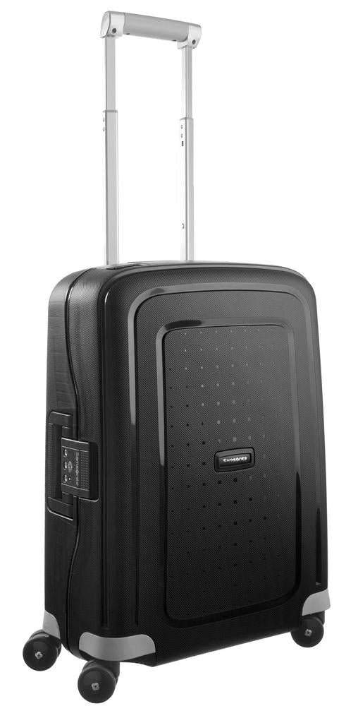 Samsonite S'Cure hard kabin koffert 55 cm/34L Svart-Harde kofferter-BagBrokers