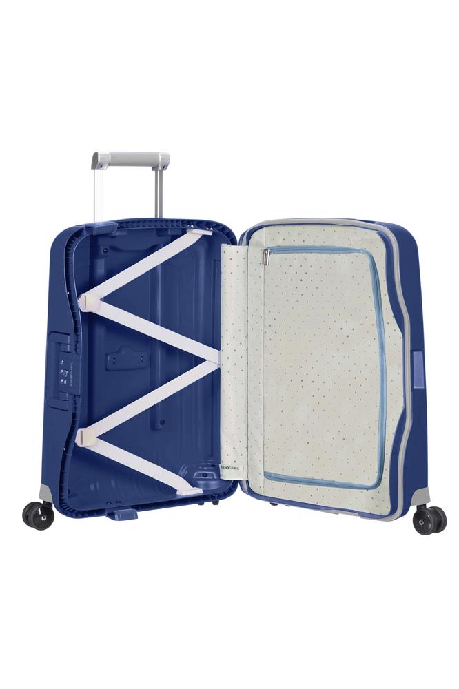 Samsonite S'Cure, hard lett kabin koffert 55 cm/34L Mørke Blå-Harde kofferter-BagBrokers