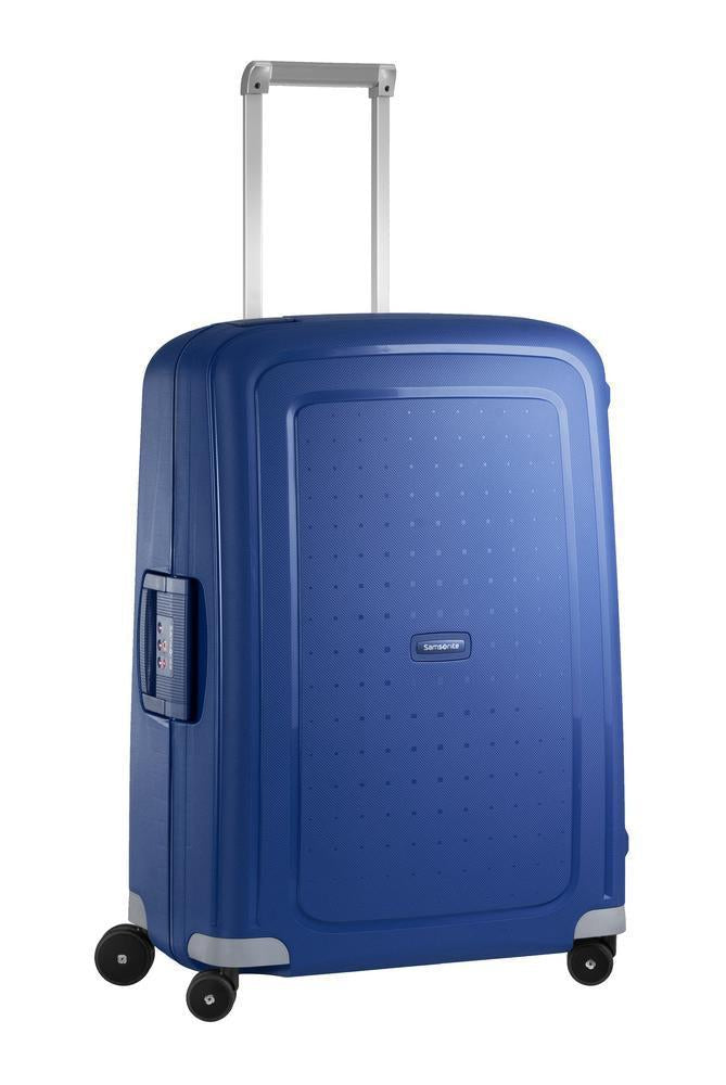 Samsonite S'Cure, hard lett medium koffert 69 cm/79L Mørke Blå-Harde kofferter-BagBrokers