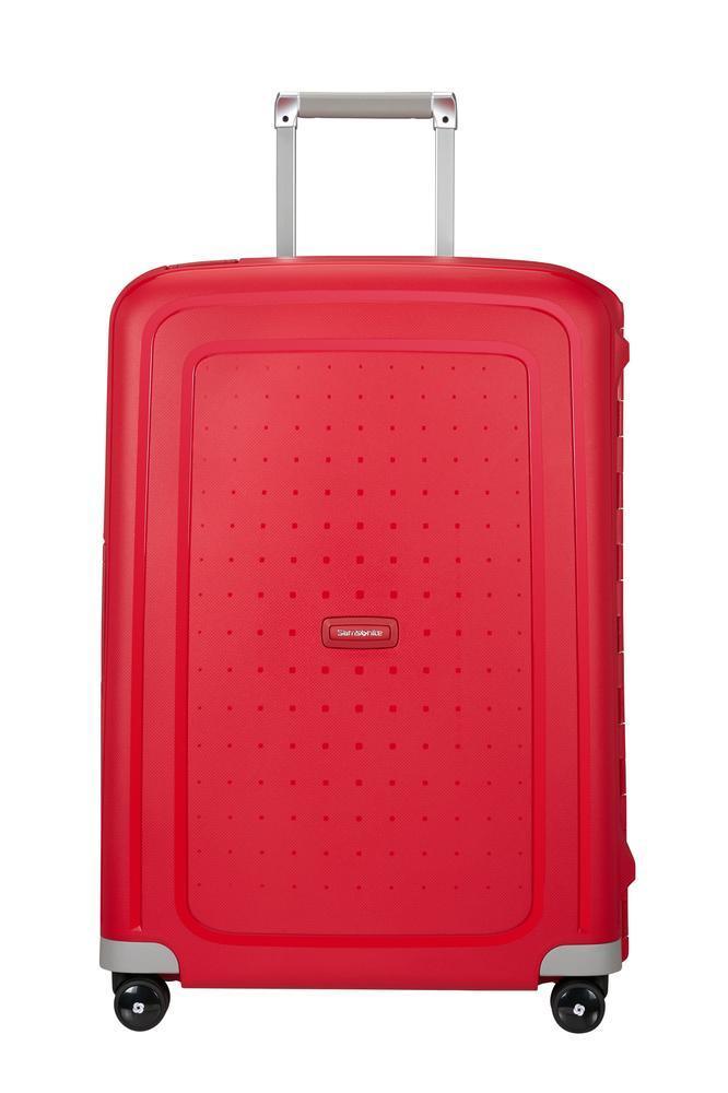Samsonite S'Cure hard medium koffert 69 cm/79L Crimson Red-Harde kofferter-BagBrokers