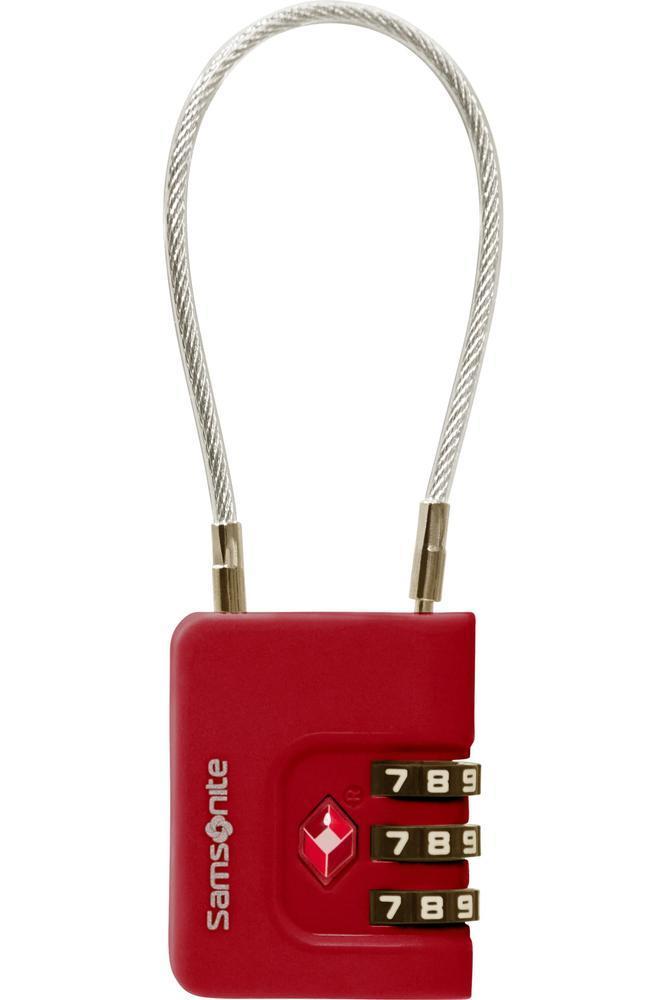 Samsonite Ta Revolution TSA-kabellås Rød-Lås-BagBrokers
