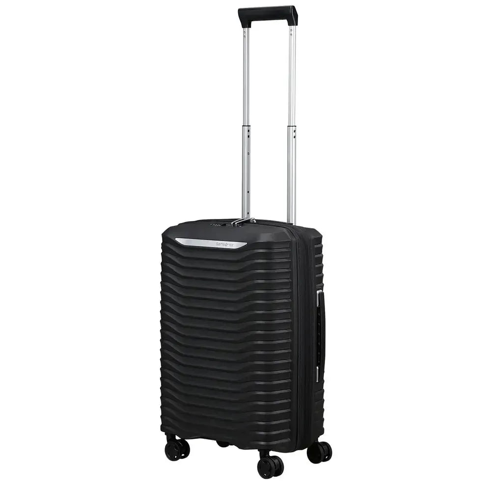 Samsonite UPSCAPE utvidbar smal kabinkoffert 55 cm Svart-Harde kofferter-BagBrokers