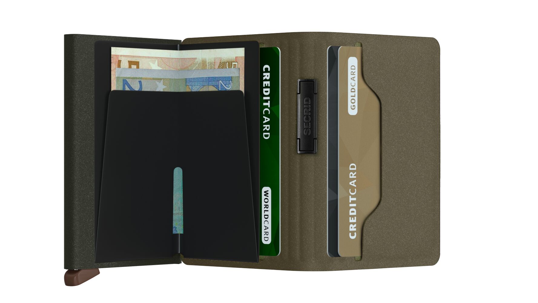 Secrid Bandwallet BTP Green-Orange-Lommebok/ Kortholder-BagBrokers