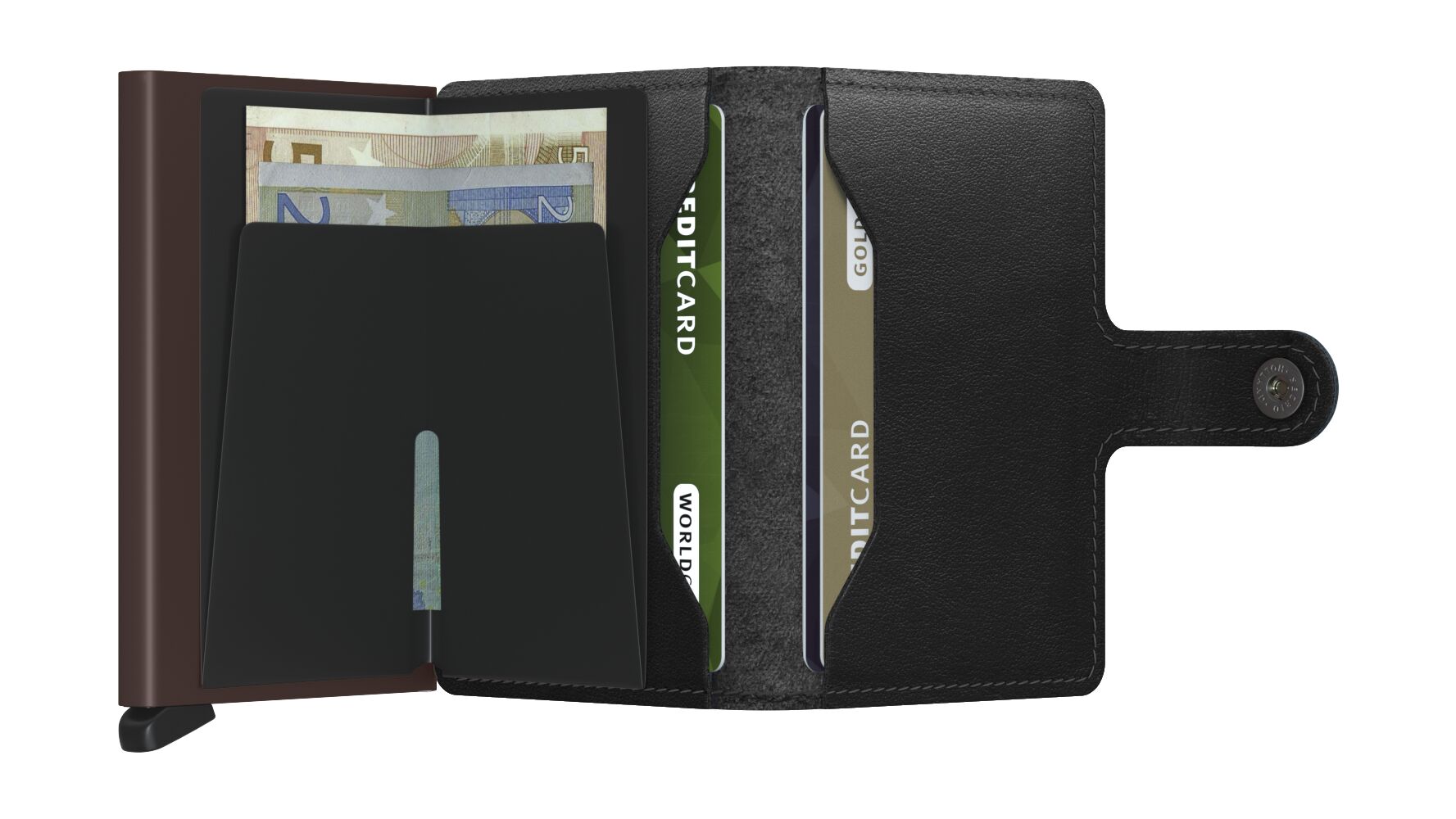 Secrid Miniwallet Black & Brown-Lommebok/ Kortholder-BagBrokers