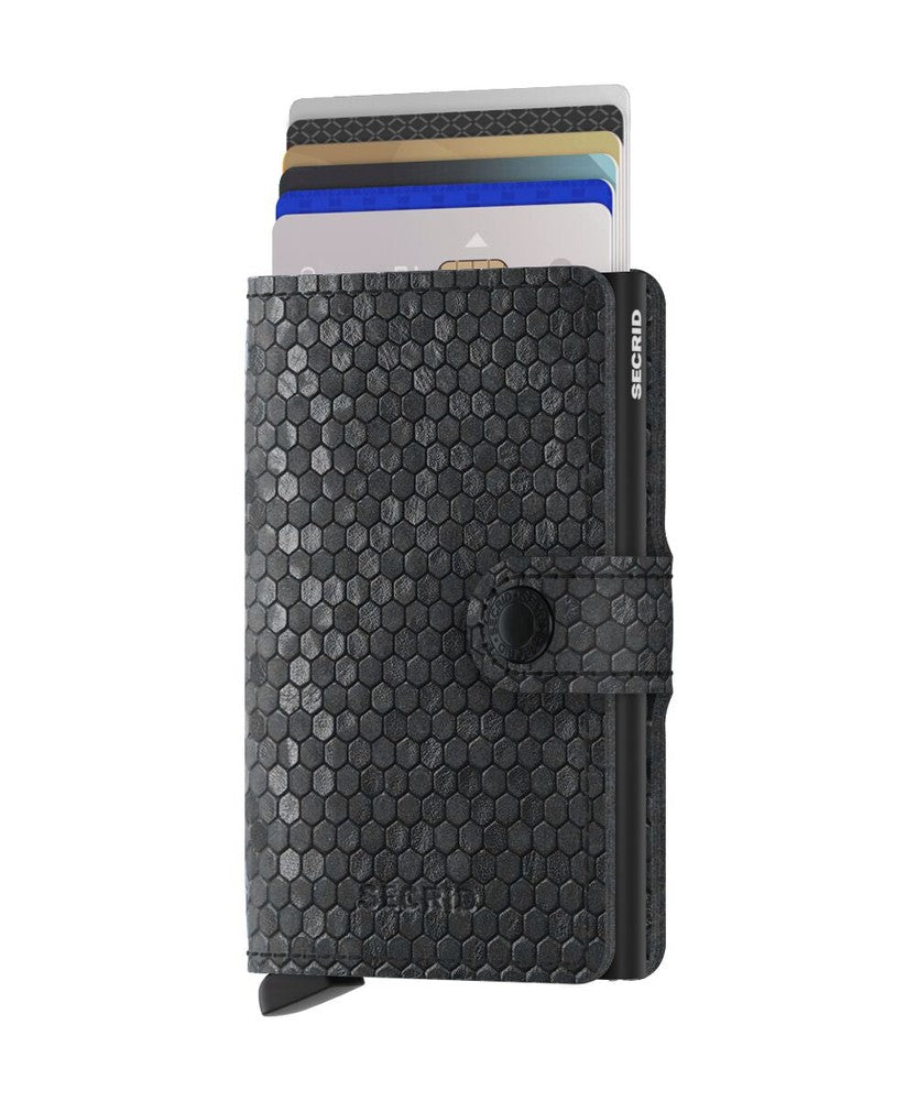 Secrid Miniwallet Hexagon Black-Lommebok/ Kortholder-BagBrokers